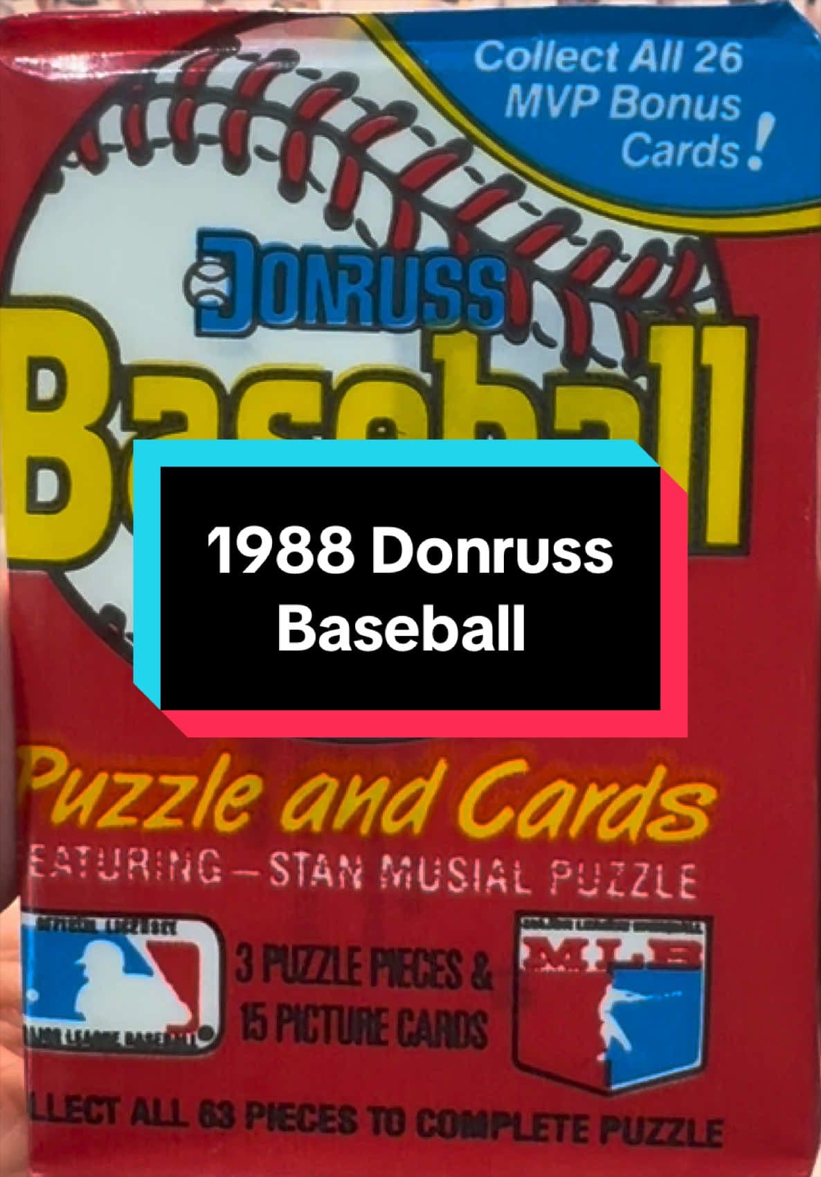 1988 Donruss Baseball Card Pack Rip! Like, comment what you think and follow for more! #fyp #sports #baseball #sportscards #mlbb @waxtheripp
