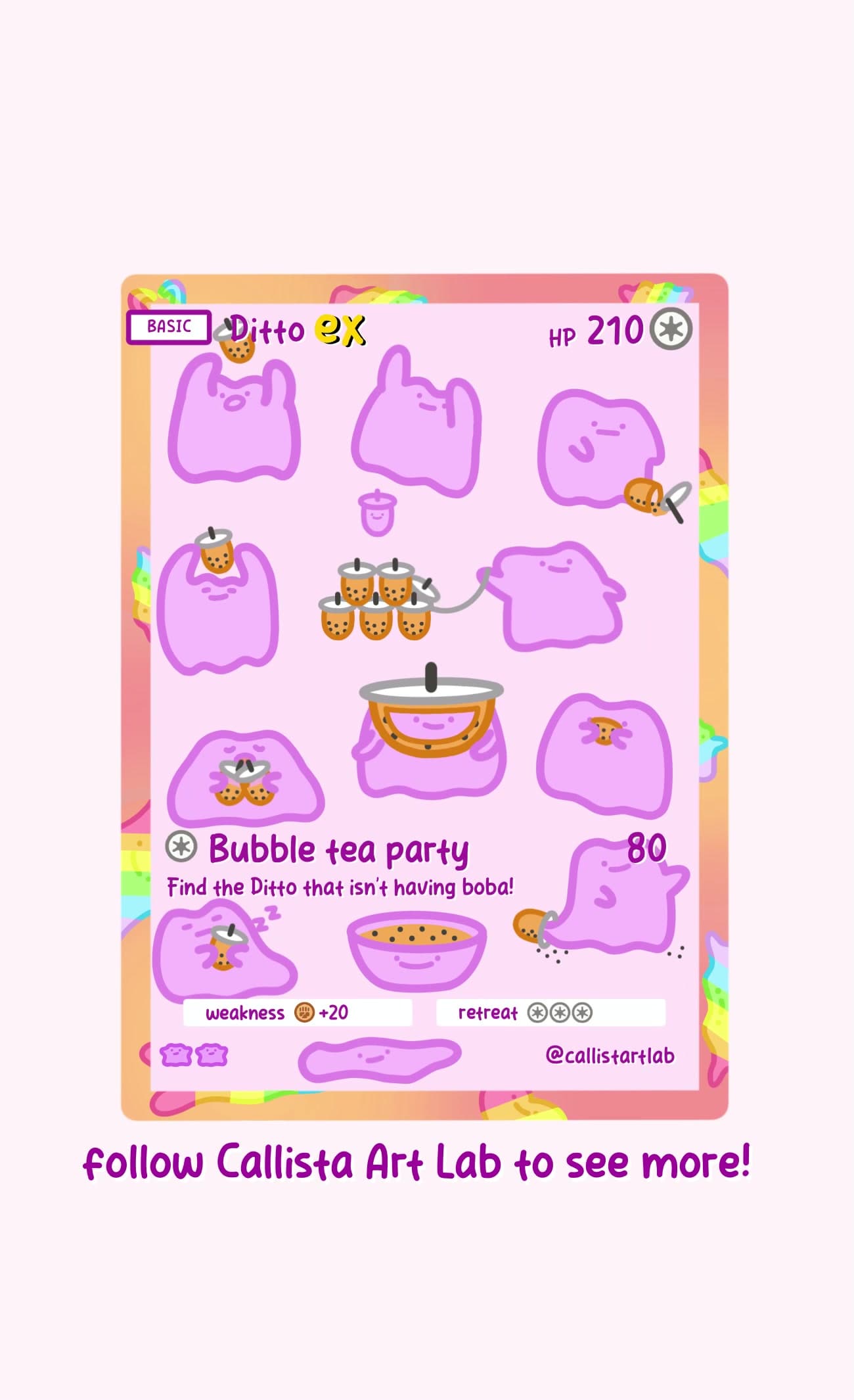 Animated a whole Ditto bubble tea party🧋They all turned out so cute that I can’t decide which one is my favorite🤣
But wait…one of them is
