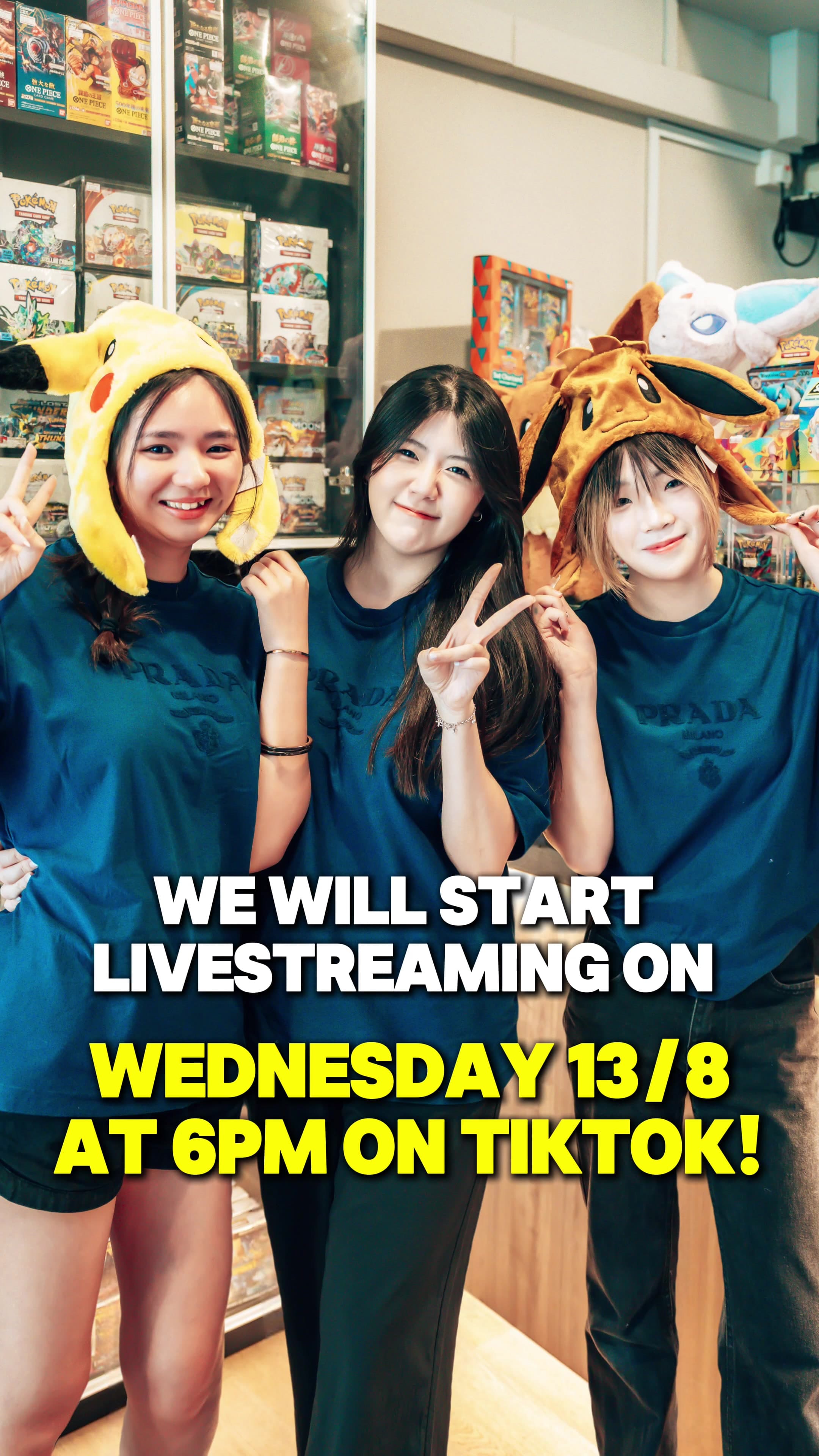 We will start live-streaming on our TikTok page today at 6pm! Please join our telegram group for updates on our store & live! https://t